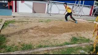 practice long jump at school (SK Jalan Bintang Miri)