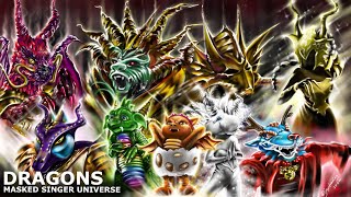 Masked Singer universe - international Dragon masks | speed painting