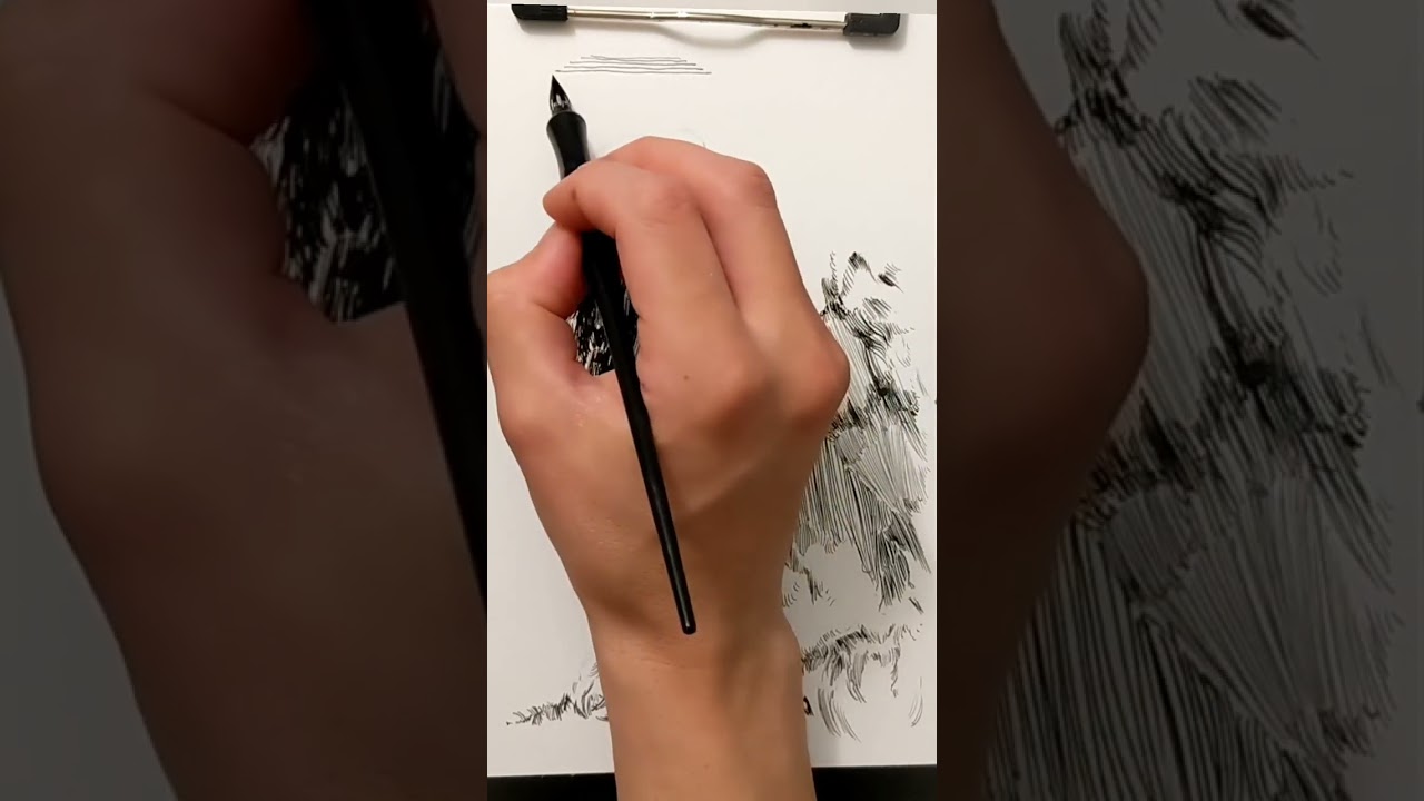 Drawing of an Eagle in Dramatic Light 