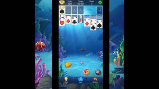 Jogue o clássico jogo de cartas de paciência com peixes bonitos e lindos temas do oceano!🐋 screenshot 4