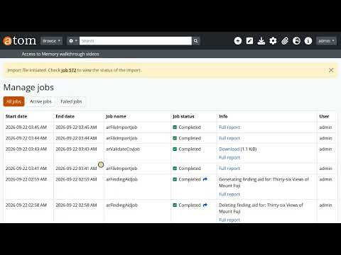 Import XML -  (AtoM)