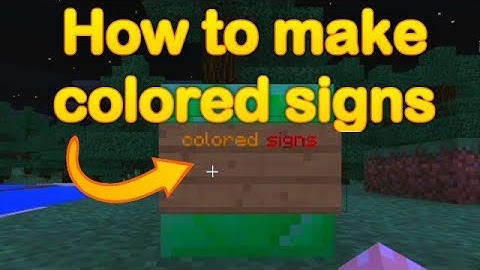 Minecraft - How to Make Colored Signs