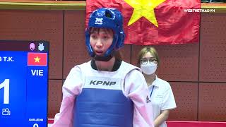 Trương Thị Kim Tuyền làm nổ tung NTĐ Tây Hồ với tấm HCV hạng cân 46kg Taekwondo