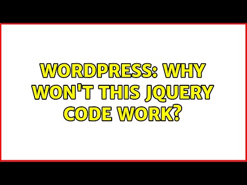 Wordpress: Why won't