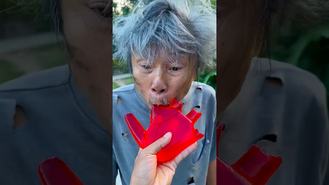 Kind grandpa eats watermelon hand watermelon ice creambeautiful #shorts#713