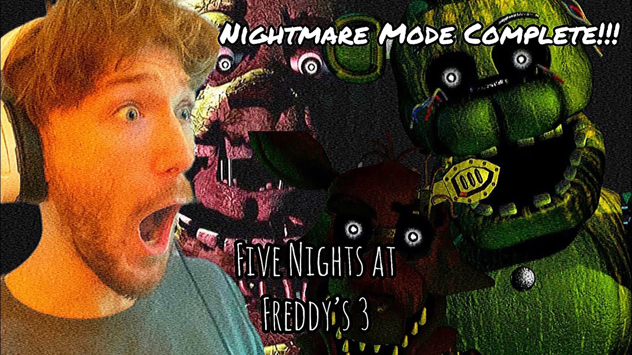 TERRIFYING AND DIFFICULT!!!! (FNAF 3 Pt. 5) (Nightmare Mode Night 6