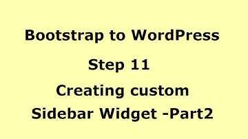 WordPress tutorial - Creating custom Sidebar Multiple Widgets - Part2  - Step11