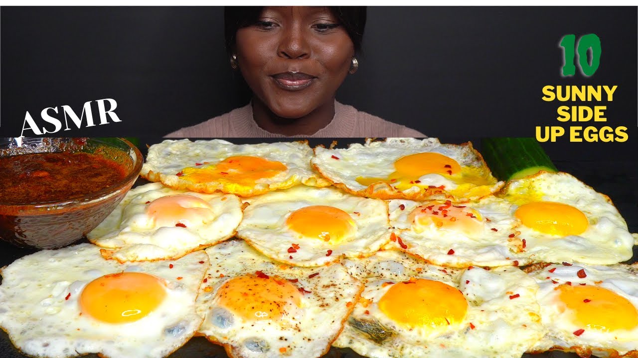 ASMR 10 SUNNY SIDE UP EGGS MUKBANG  (NO Talking) |Eating Sounds| Vikky ASMR
