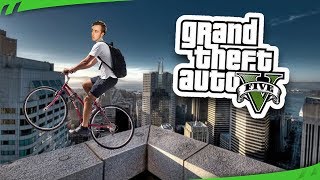 FIETS RACE OVER DE DAKEN! -  GTA 5 Online Stunt Races screenshot 3