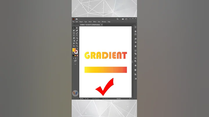 Gradient Text Effect - Adobe Illustrator Tutorial #illustrator