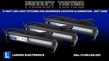 10 Watt LED Light Fixtures for Hazardous Location Illumination - 20ft Cord - Low Voltage - C1D2