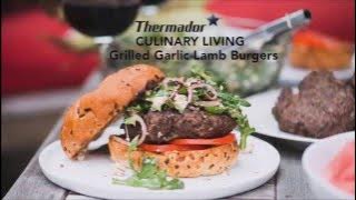 Grilled Garclic Lamb Burgers With Thermador Double Oven PRG486JDG At Appliancesconnection.com