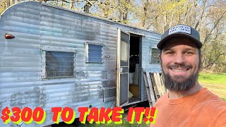 Paid $300 To Take Vintage Camper // Scrap Yard Trip // Junk Removal