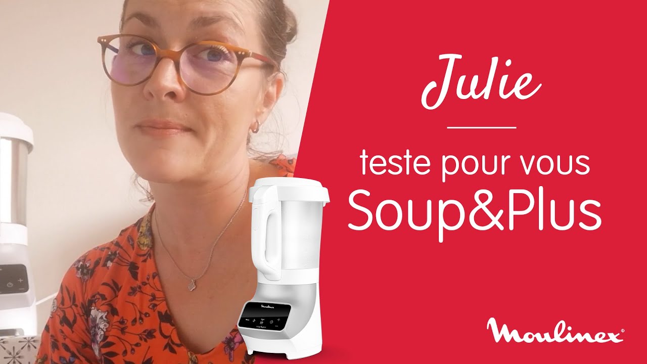 Moulinex Chauffant Soup & Plus Blender Soupe maker, Capacité 2 L Rouge -  LM924500