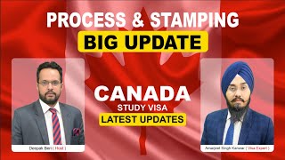 BIG UPDATE CANADA PROCESS & STAMPING TIME  |  STUDY VISA UPDATES 2023 | USA CANADA UK