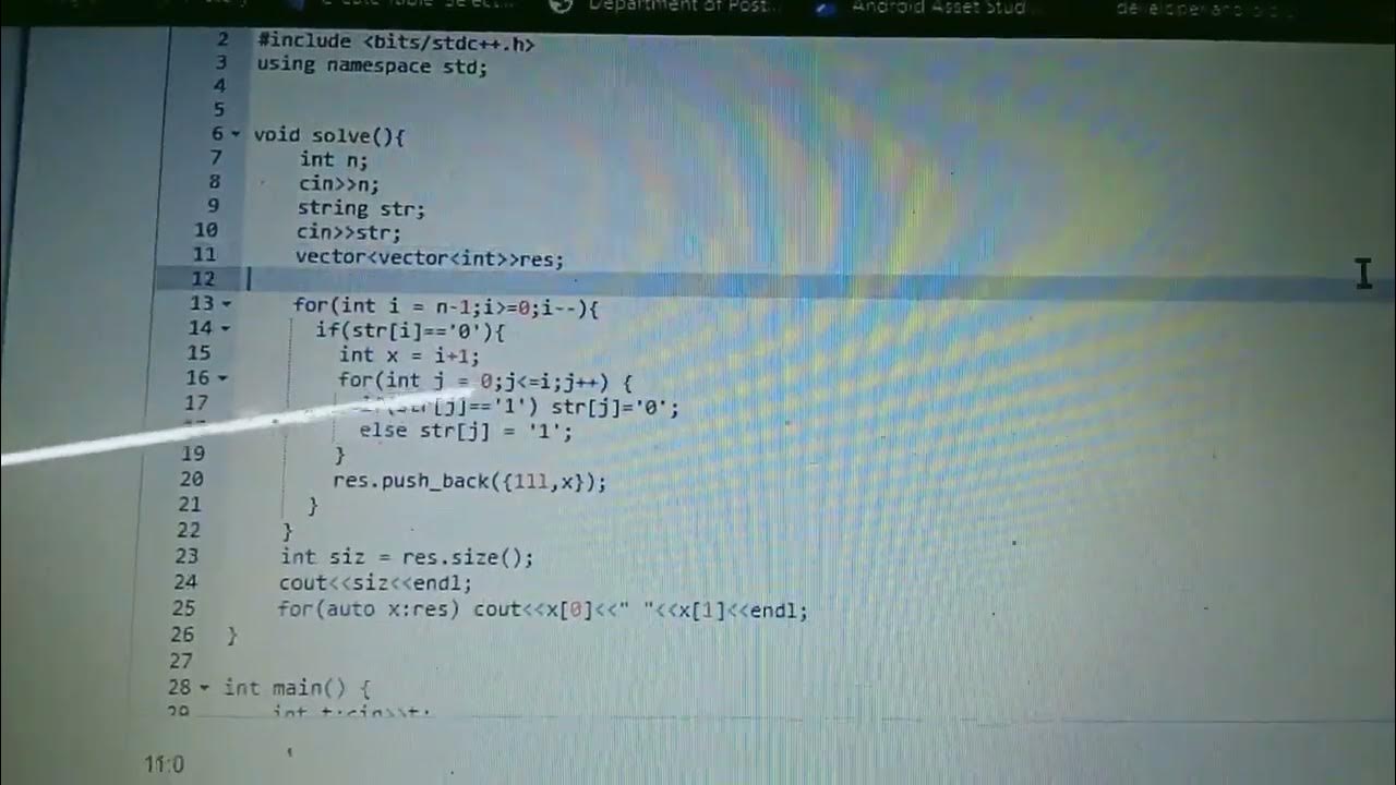 Flip sorting -- codechef solution - YouTube