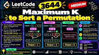 🔥 LeetCode 3644 – Maximum K to Sort a Permutation | C++ Solution #dsa #leetcode