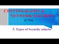 Understanding Active and Passive Security Attacks in Cryptography and Network Security