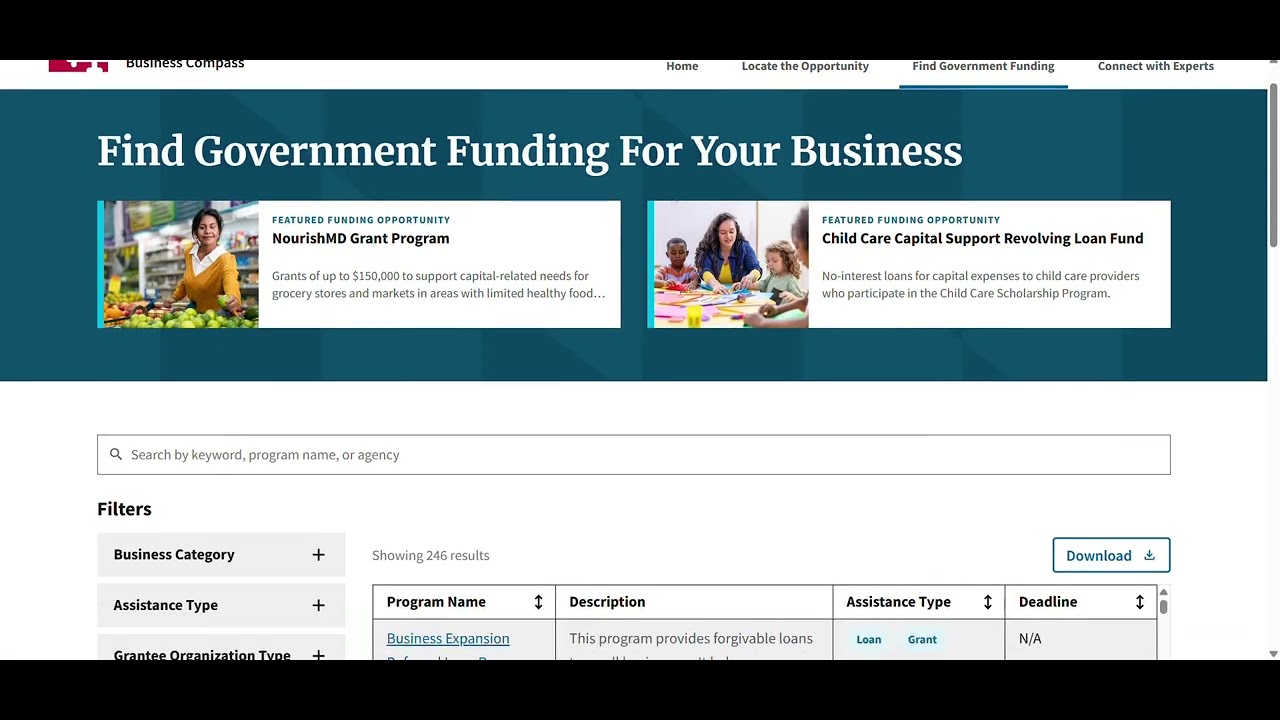 Getting Started with the Maryland Community Business Compass