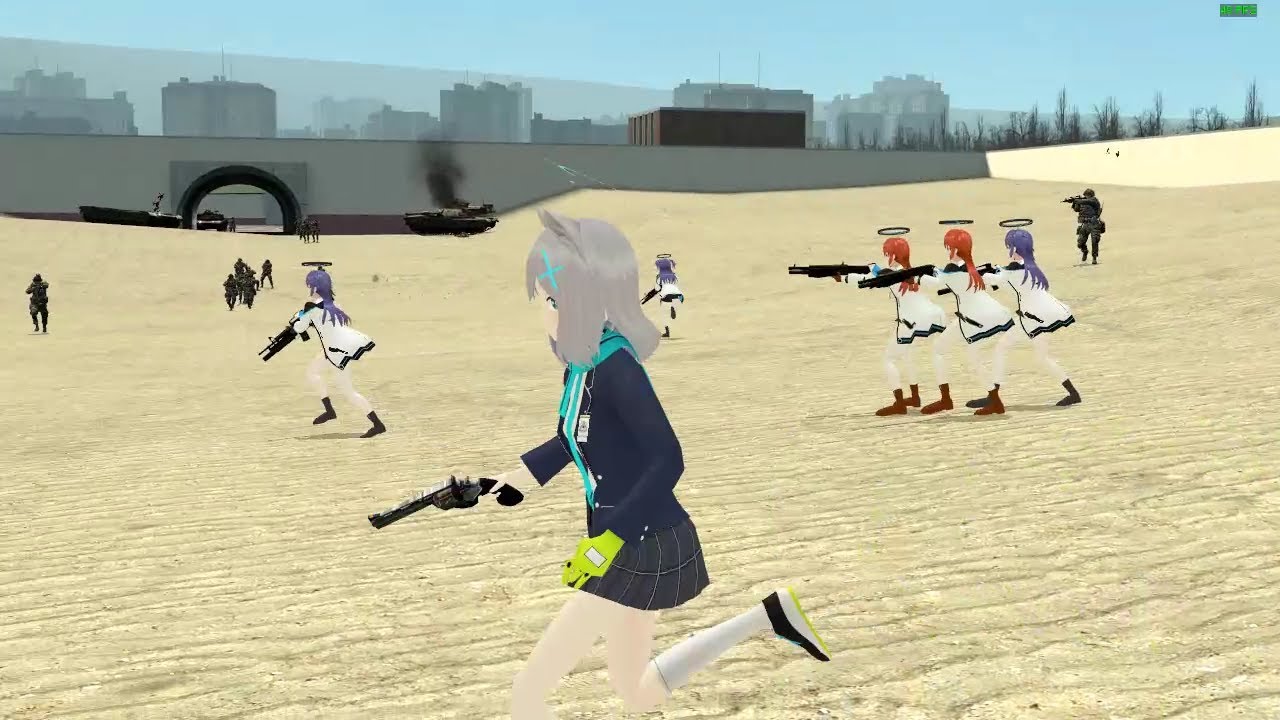 Garry's mod - Blue Archive Team NPC WAR EP.2 (Sandbox Gameplay)