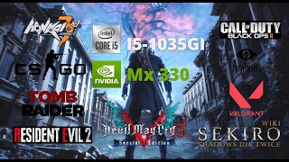 Intel i5-1035G1 Nvidia Mx330 Gaming Test! 9 Games