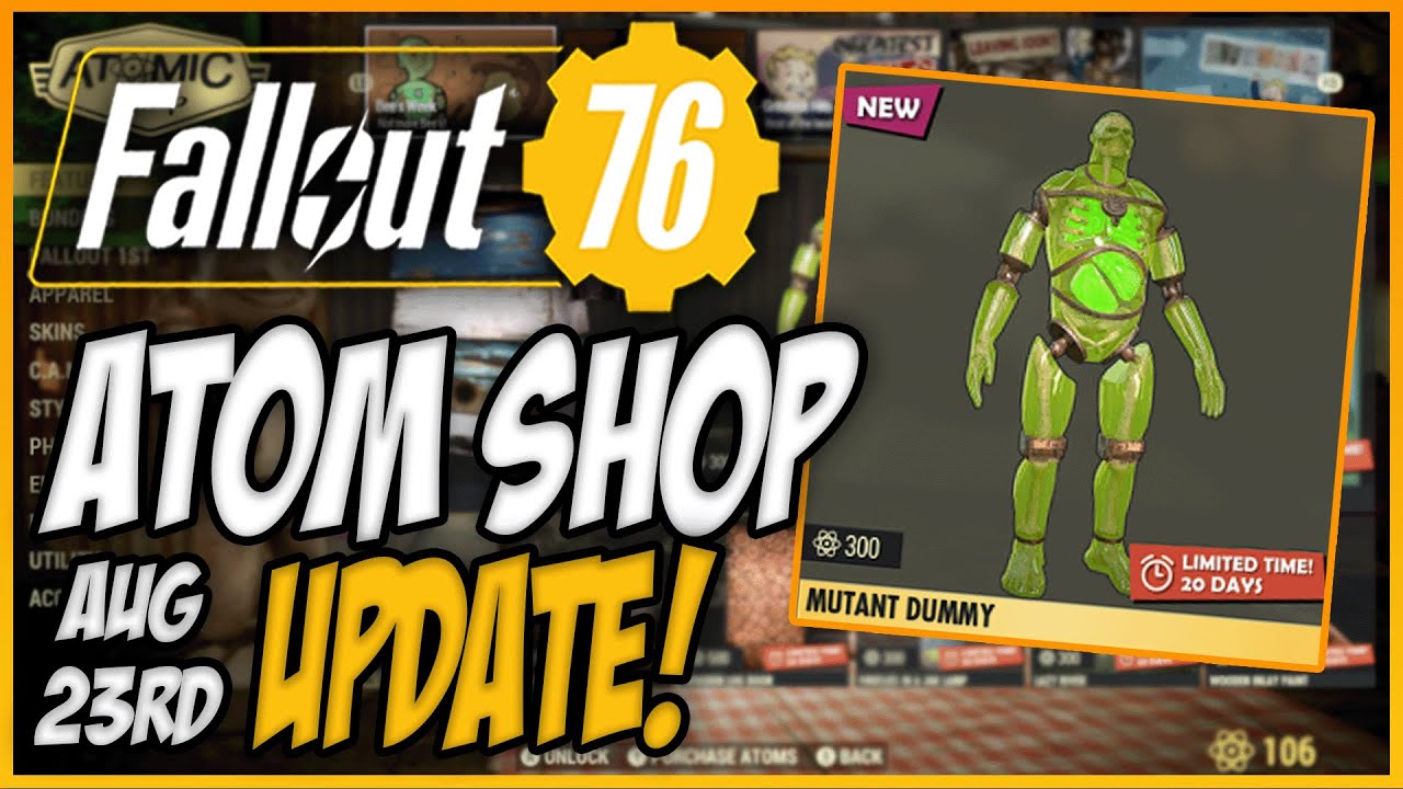 Fallout 76 Atomic Shop Update | August 23rd - 30th