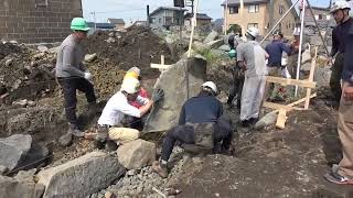 北の大地から穴太積み石垣技術講習会。日本で唯一の直伝による技術指導