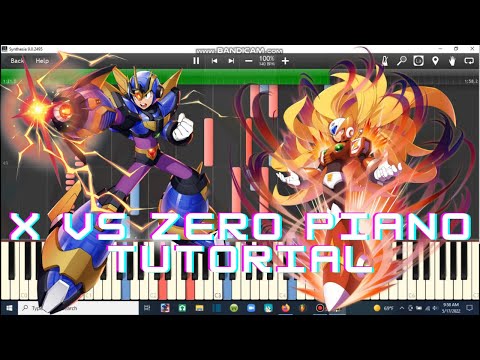 Mega Man X5 X Vs Zero Piano Synthesia In The X-Buster (feat. team.ROCKMAN HOLIC) Key