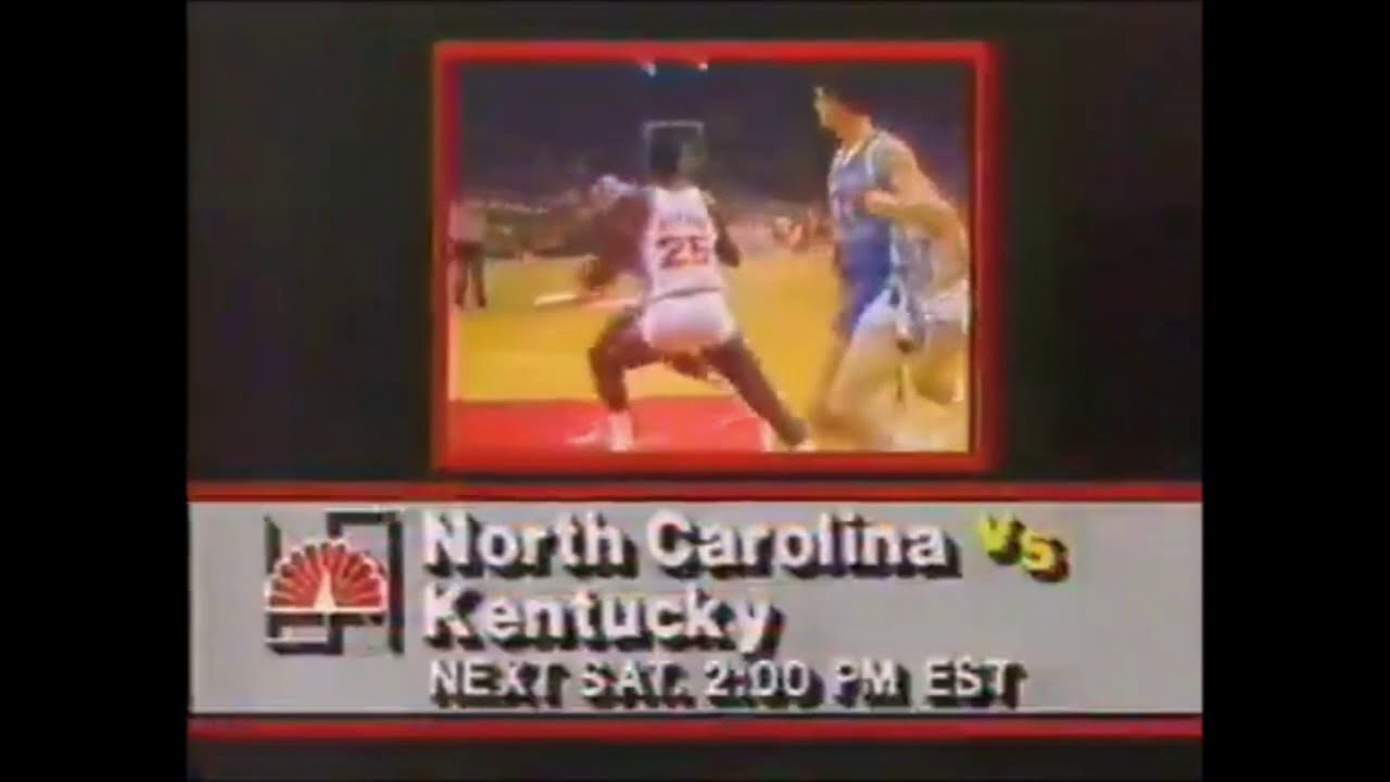 1981 NBC Sports promo college basketball North Carolina / Kentucky