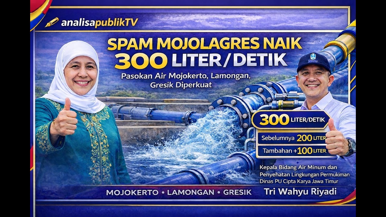 SPAM Mojolagres Naik 300 Liter/Dtk, Air Tiga Kabupaten Diperkuat