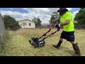 Cleaning Up Her OVERGROWN Yard Then Gifting Her A New Mower!