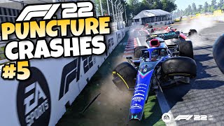 F1 22 PUNCTURE CRASHES #5