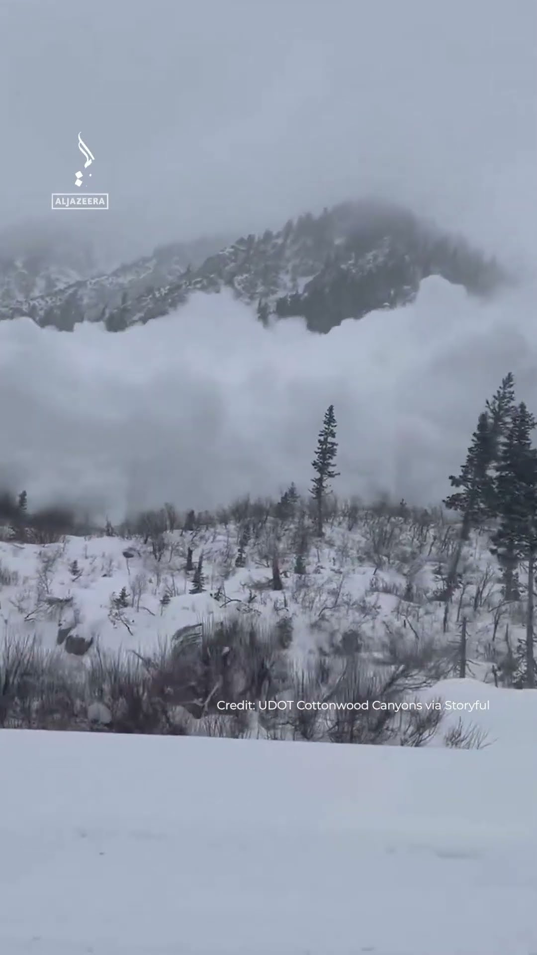 Dramatic video of an avalanche in Utah | AJ#shorts