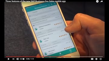 Three features of the new SAP Business One Sales mobile application