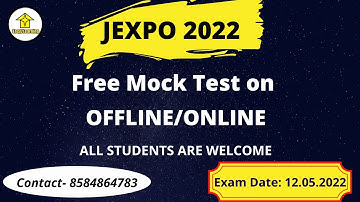 Online/Offline Free Mock-Test for JEXPO 2022 | JEXPO 2022 MOCK TEST |