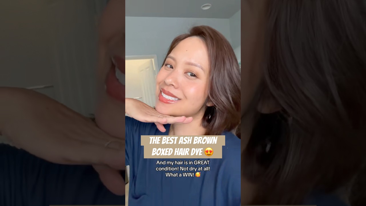 Dye your hair at home! Best LIGHT ASH BROWN boxed hair dye 😍 