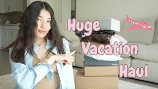 HUGE VACATION HAUL / GETTING READY TO HAWAII #vacationhaul #unboxing #fashionblogger