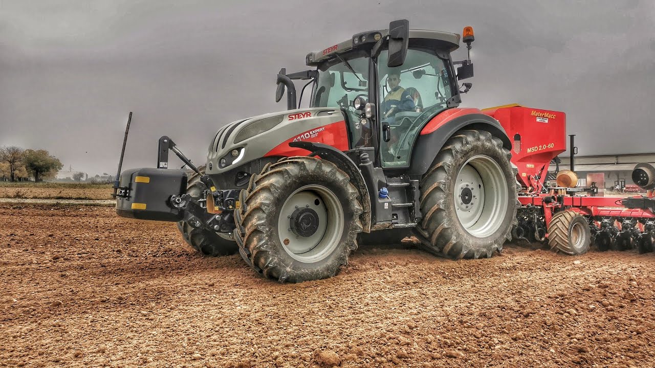 Steyr 4110 Expert seminatrice Matermacc MSD 2.0-60 TEAM COSTAMAGNA