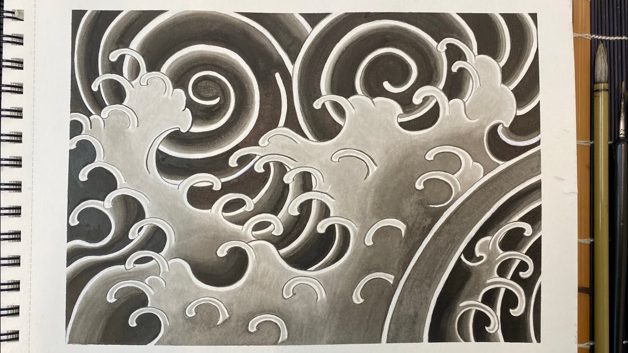 How To Draw a Japanese Tattoo | How To Draw Traditional Tattoos | Time-Lapse | Zhi Tattoo #tattoo 