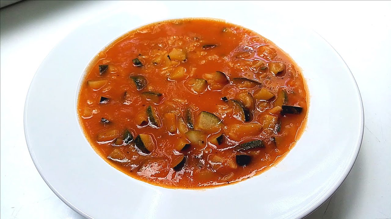 Zucchini tomato soup