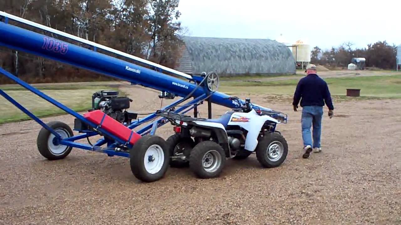 ATV AUGER Mover Hooking it up (4) YouTube