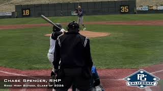 Chase Spencer Prospect Video, RHP, Reed High School Class of 2026