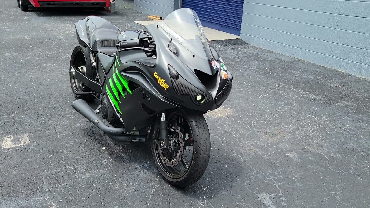 2015 ZX14R Drag bike walk-around - YouTube