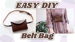 Sewing for Beginners DIY Belt Bag / 簡単DIYミニウエストバッグの作り方 / 手作教學 / 가방 만들기ㅣmadebyaya