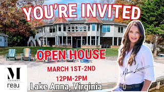 🏡 Luxury Waterfront Open House! 129 Lois Ln, Lake Anna – March 1-2, 12-2 PM 🌊✨