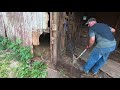 REBUILDING AN OLD BARN Pt2 / FIXING THE POSTS