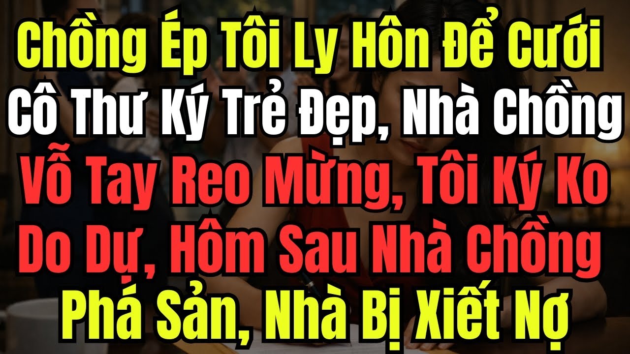 Chồng Ép Tôi Ly Hôn Để Cưới Cô Thư Ký Trẻ Đẹp, Nhà Chồng Vỗ Tay Reo Mừng, Tôi Ký Không Do Dự, Hôm Sa