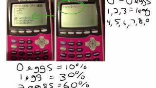Statistics-  Random Number Generator Using TI 84