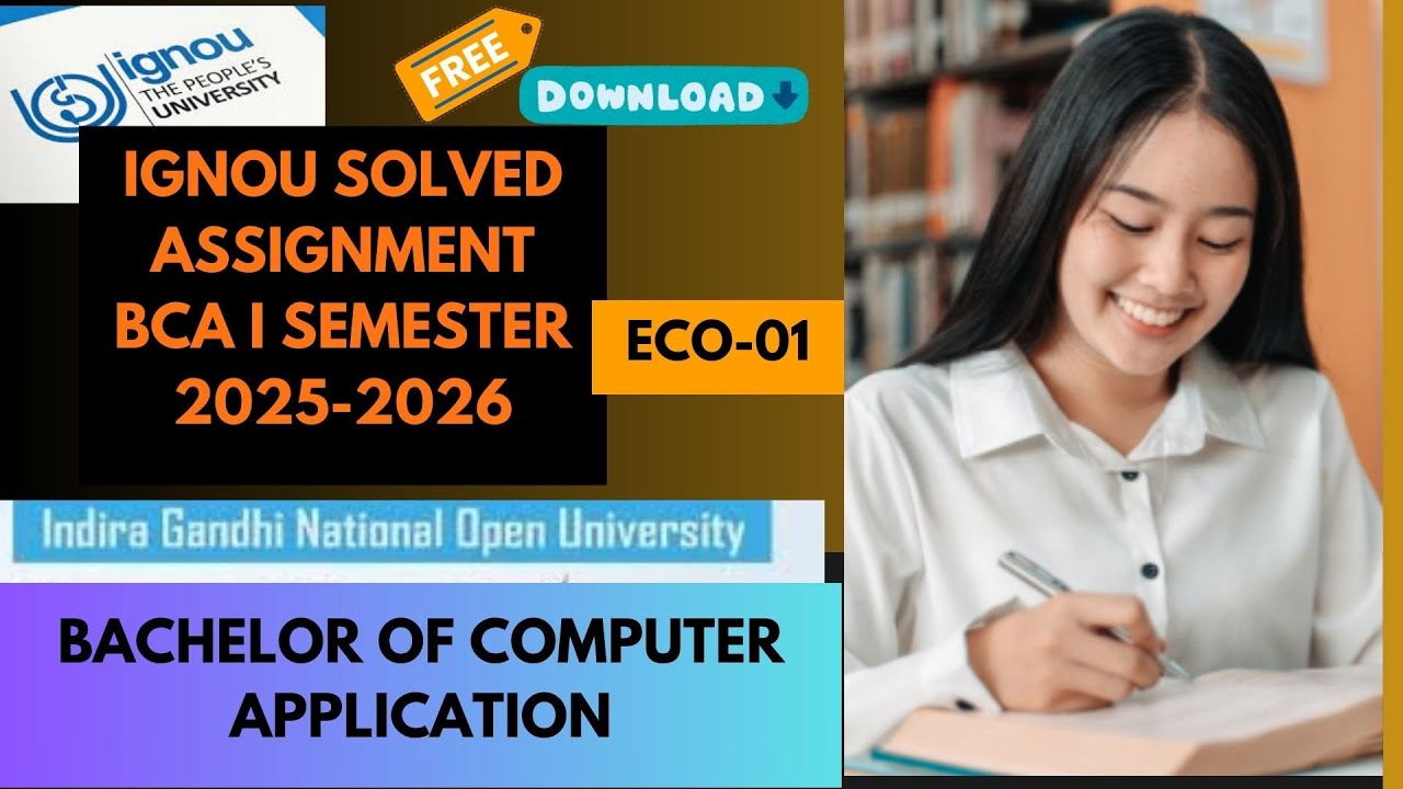 IGNOU  ECO-01| BCA Ist semester solved assignment 2025-2026