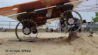 NASA’s CADRE Mini Rover Drives Over a Rock